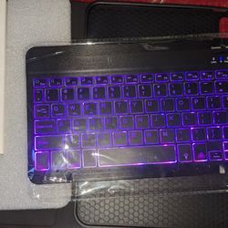 Keyboard Case for iPad 11th/10th Generation, Backlit Wireless Detachable Keyboard Black