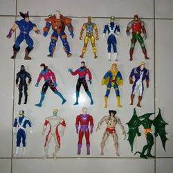 Vintage Marvel X-Men ToyBiz XForce Action Figure Mixed Lot of 15 Most 1990s