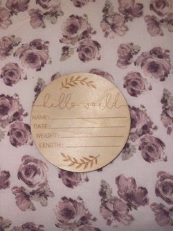 Baby announcement sign