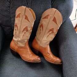 Leather And eel Skin Cowboy Boots