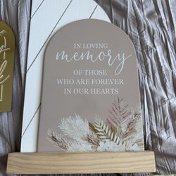 In Loving Memory Wedding Sign