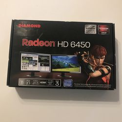 New DIAMOND AMD Radeon HD 6450 PCIE 1GB GDDR3 Video Graphics Card. Only 2 Left!