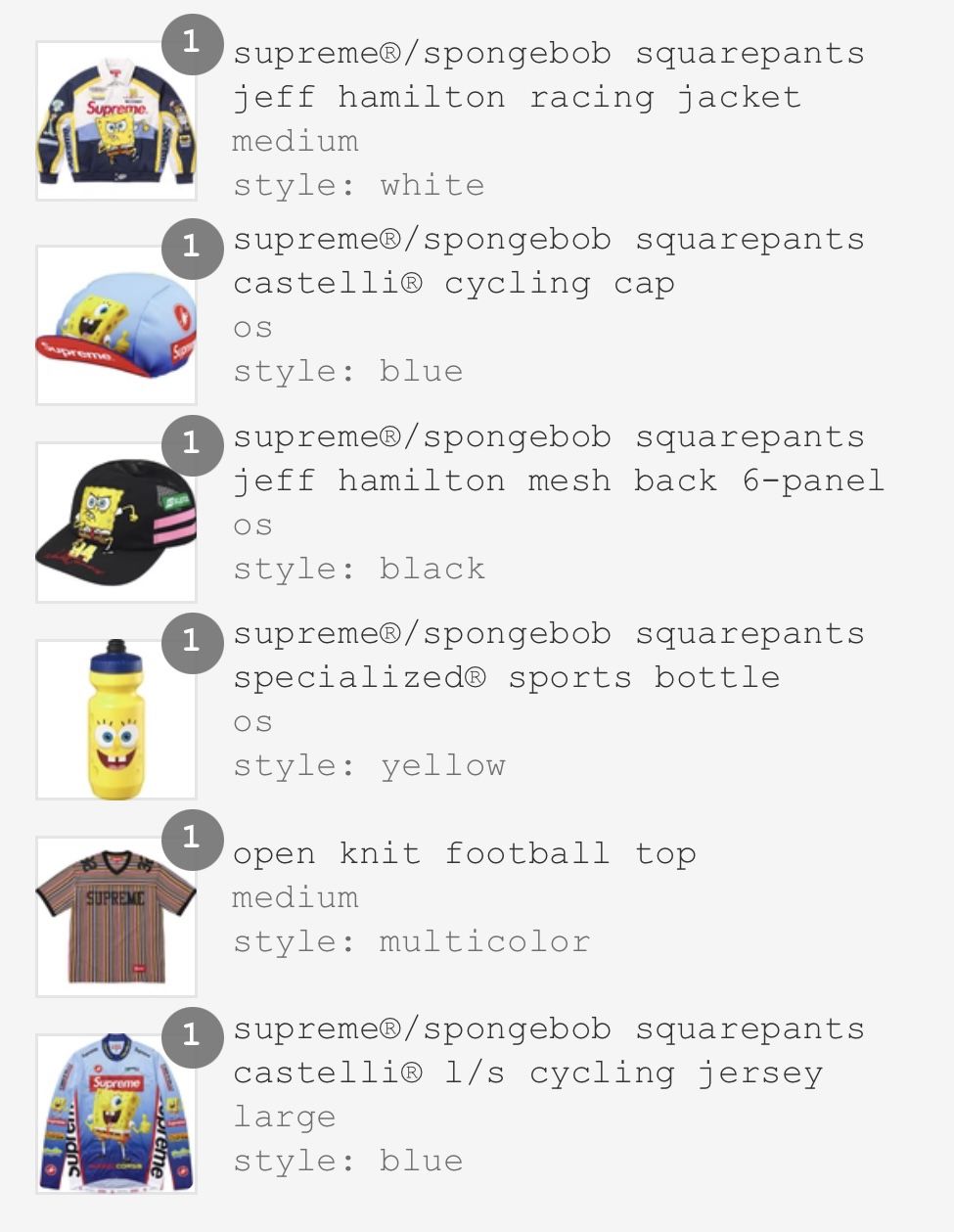 Supreme Spring Summer 25 Week 11 SpongeBob Collab