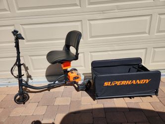 Super Handy Folding Aluminum Scooter & Removable Trailer  (New!) Incl. Battery & Charger