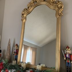 GORGEOUS Gold Vintage Mirror 