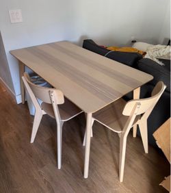IKEA Modern Wood Dining Table with 2 Chairs