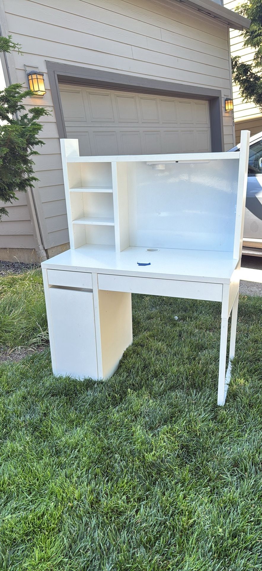 White IKEA Desk