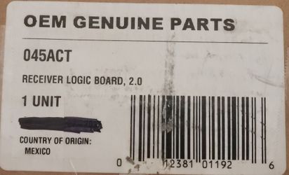 NEW 045ACT CHAMBERLIN, LIFT MASTER GARAGE DOOR RECEIVER LOGIC BOARD, COMPUTER BOARD