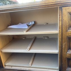 Dresser with mirrors, drawers, and two small dressers included 