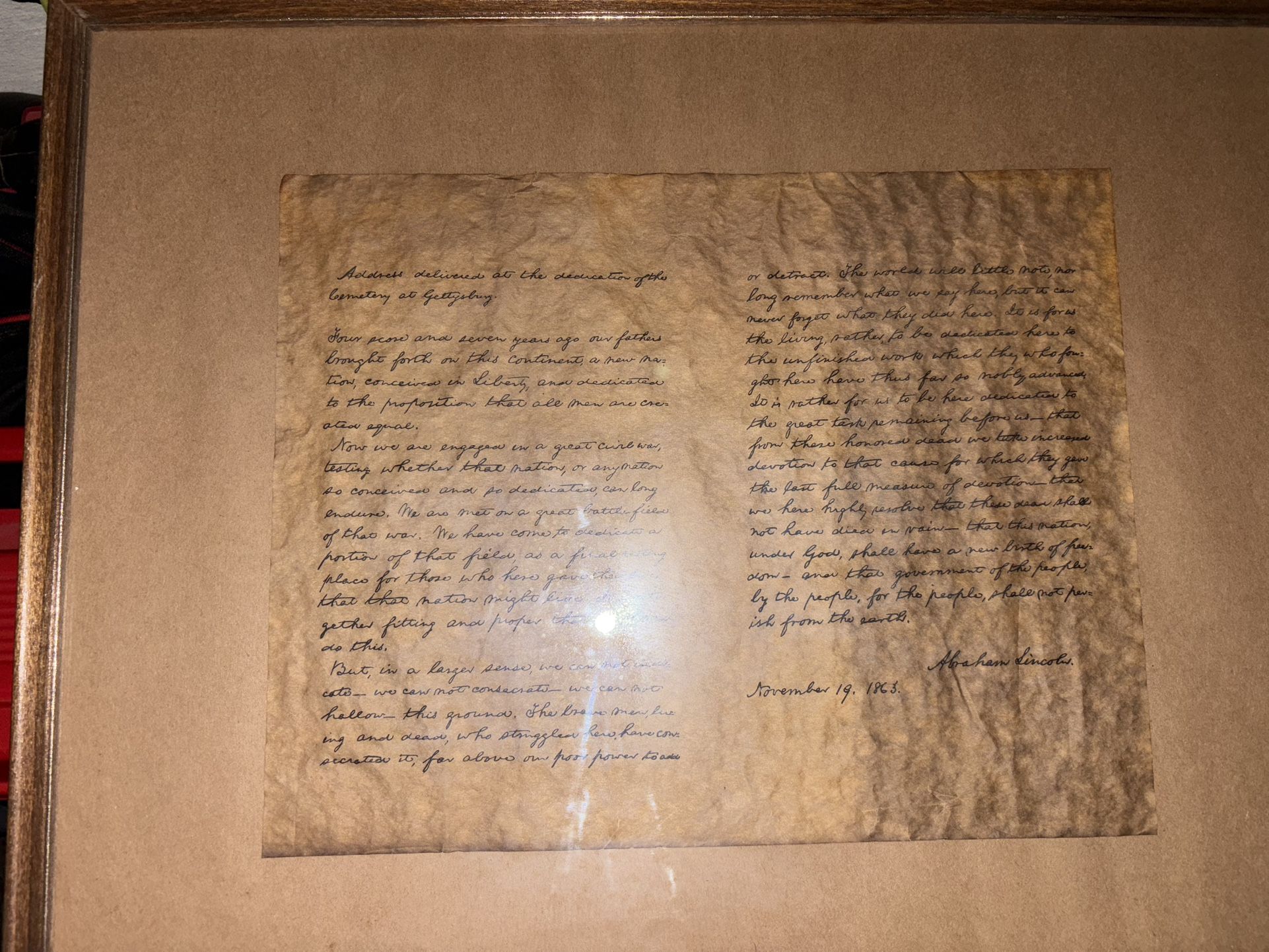 Abraham Lincoln Gettysburg Speech