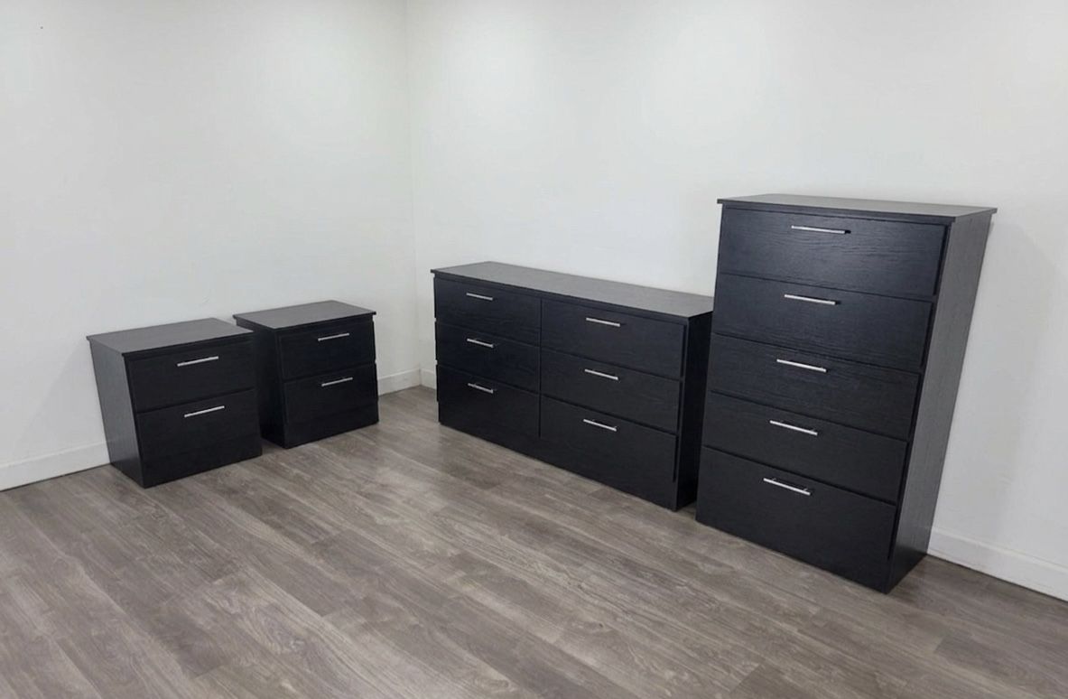 Dresser chest and 2 nightstands - Cómoda gavetero y 2 mesitas de noche