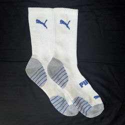 White And Blue Puma Socks