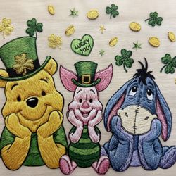 Pooh And Friends  St. Patrick’s Heat Transfer 