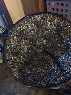 Black fuzzy Chair