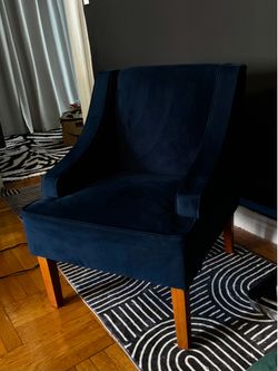 Blue Velvet Accent Chair