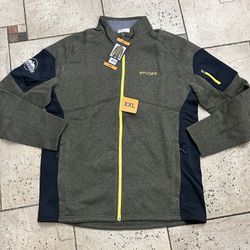 NWT Spyder men’s full zip fleece jacket size XXL green