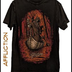 Rare AFFLICTION Grim Reaper T-shirt Men's Small 