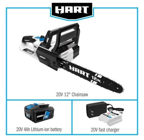 HART 20 Volt 12 Inch Cordless Chainsaw