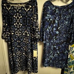 Blue And black Dresses