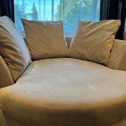 Cuddler Chair In Grey