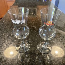 2 Hurricane/ Daiquiri Glasses