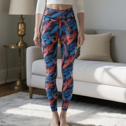 High Waist Yoga Pants for Women Tummy Control Tropical Print Workout Leggings for Fitness and Exercise  XL  Brand new, sealed 