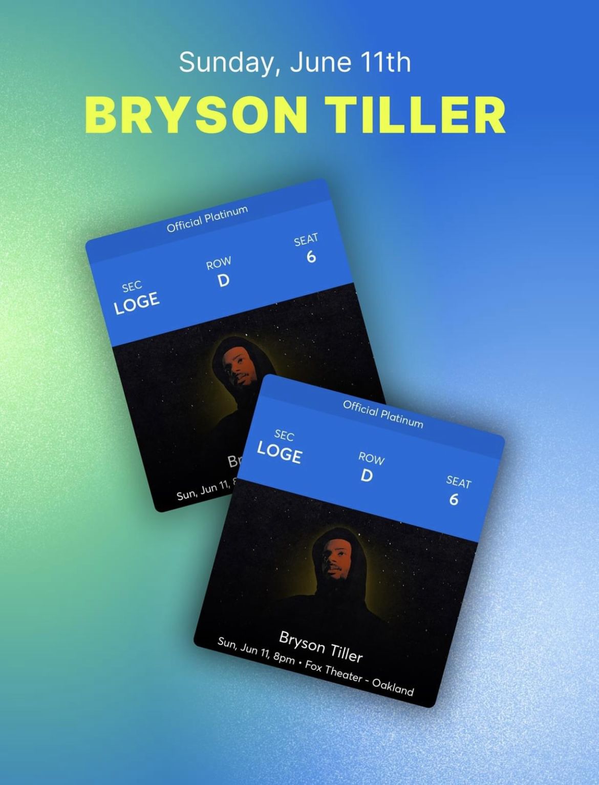 Bryson Tiller — June 11th @ Oakland