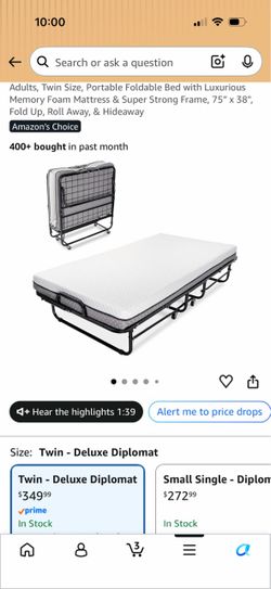 Folding Bed with Mattress