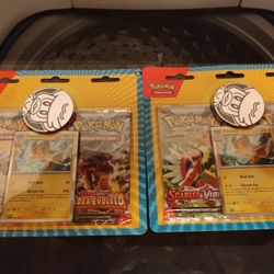 Brand New Pokemon Blister Packs Two Packs One Hoo Card And One Coin In Each 12 Dollars Each 