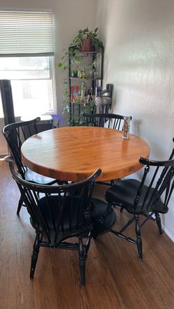 Wood Dining Table with Chairs