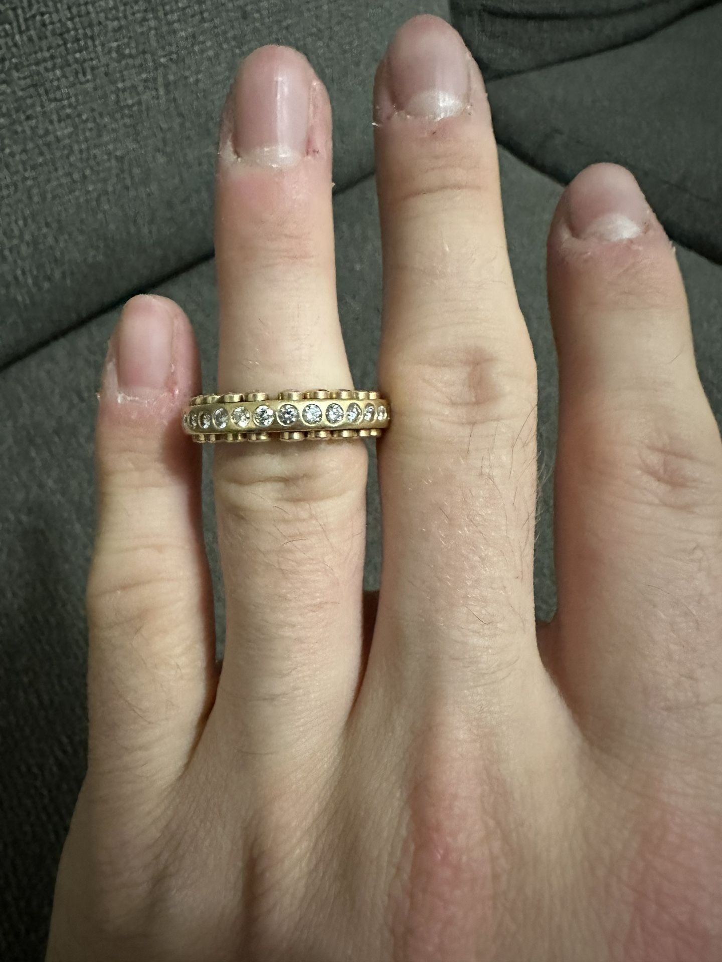 18k gold bucherer dizzler 5 carat diamond ring