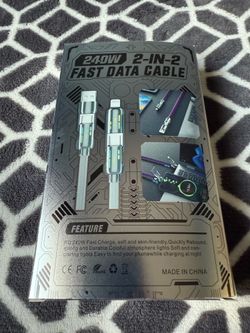 240W 2-in-2 Fast Data Cable