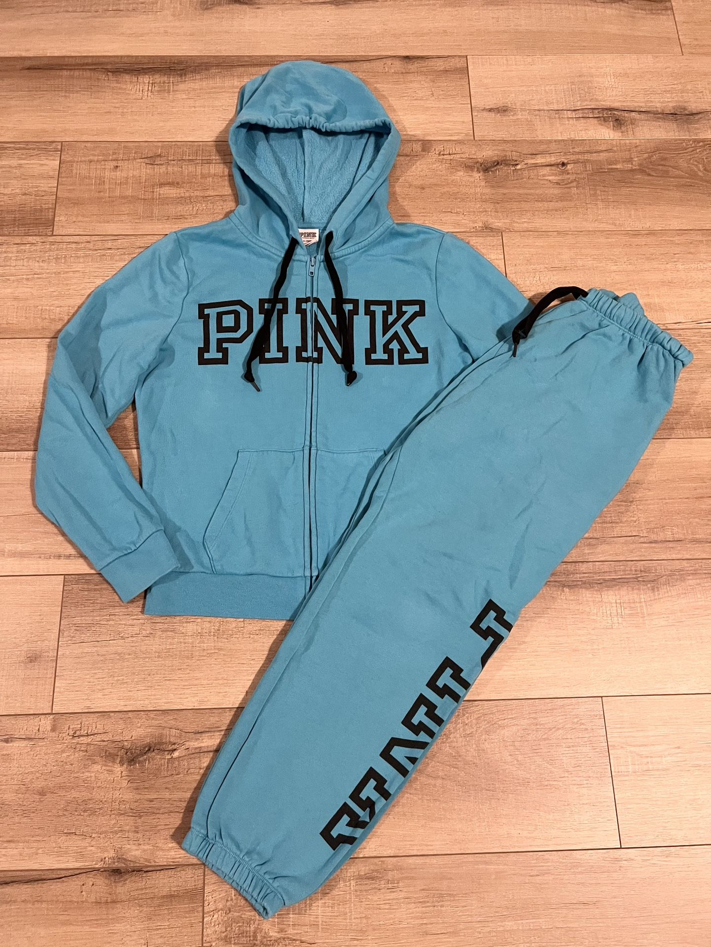 Blue Victoria's Secret sweatshirt hoodie coat and joggers track set M/L
