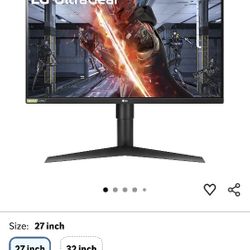 LG 27GL83A-B 27-Inch Ultragear QHD 2560 x 1440 IPS Gaming Monitor, 144Hz