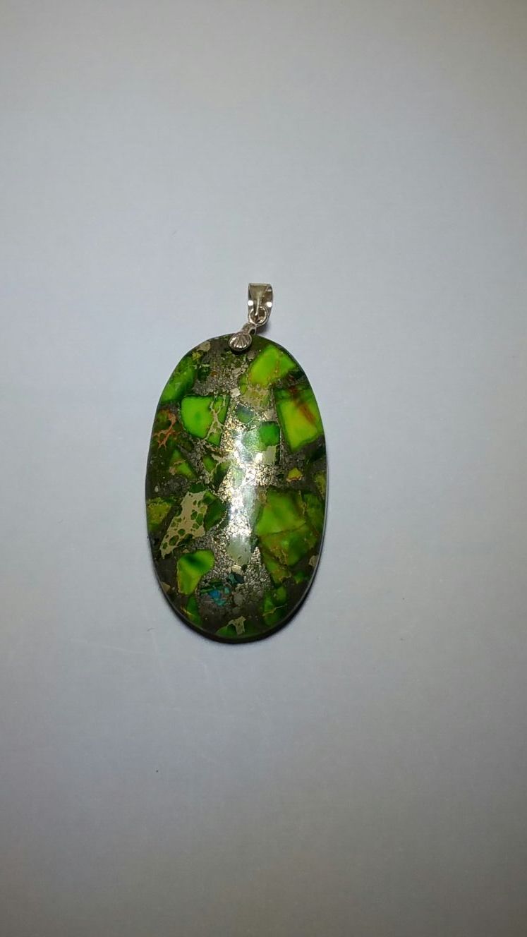 Green Copper Turquoise Pendant