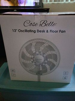 Cose  Belle. 13" Oscillating Desk & Floor  Fan