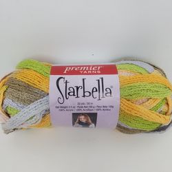 Vtg Premier Yarns Starbella~April Showers 15-16 Skein 33 Yds 3.5oz. Multi. Yarn 