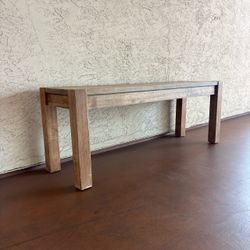 One New Wood Bench with Solid Wood Legs