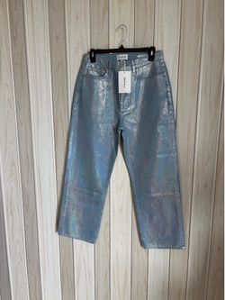FRAME ;  METALLIC  JEAN SIZE 27