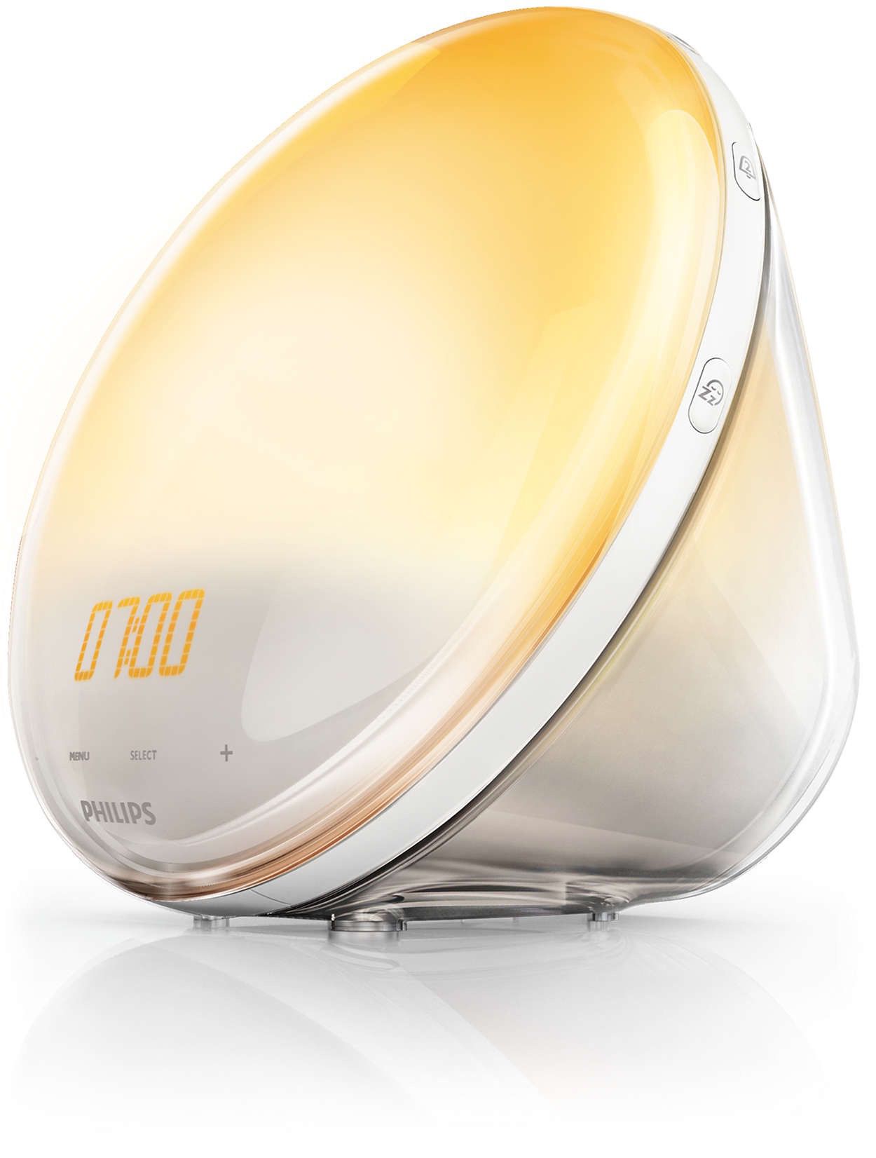 Philips Wake-Up Light Alarm Clock with Sunrise Simulation and Sunset Fading Night Light, White (HF3510).