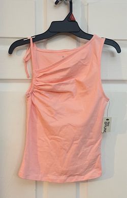 Brand new Juniors coral ruched shoulder top size XXS