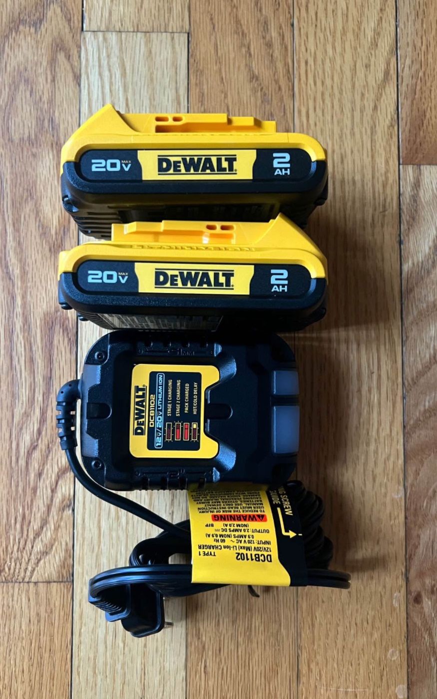 *Dewalt 20V 2.0Ah battery (2-pack) And Charger
