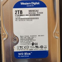 WD Blue 2TB Internal HDD 3.5'' WD20EZAZ SATA Hard  Drive