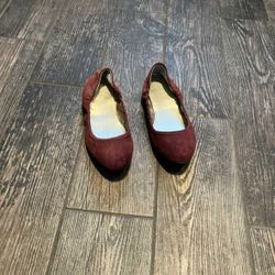 Size 6.5 Audrey Brooke Maroon Flats