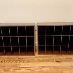  Dark Wood 15 Cube Shoe Cubby - $35 each
