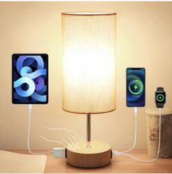 Lamp With USB//AC charging Ports