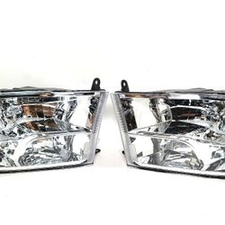 Headlights For 09-18 Ram 1500/2500/3500 Quad Headlamps