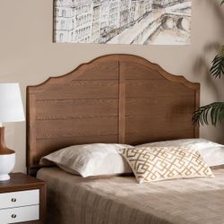 Mid-century Modern Style walnut king head board (New In Box)