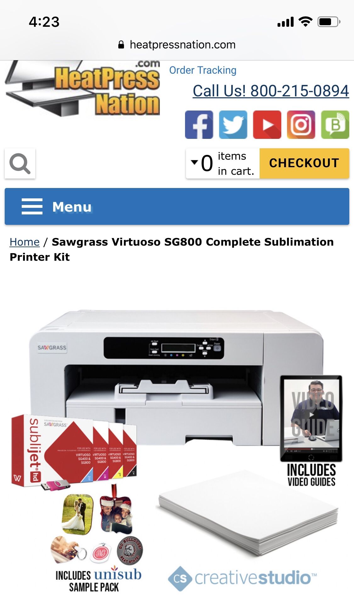 Sawgrass 800 sublimation printer