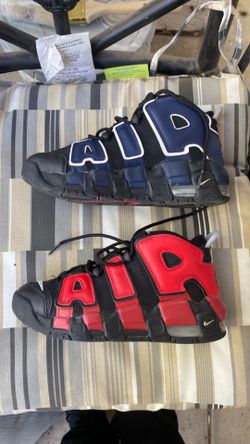 Red and blue Nikes AIR